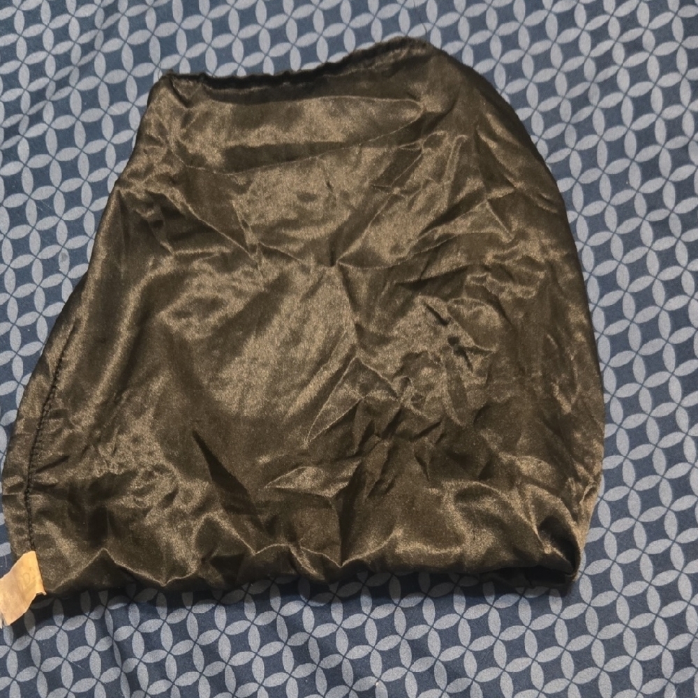 Elegant Black Satin Hair Bonnet